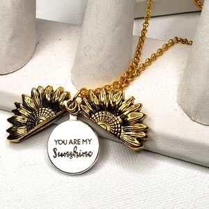 New Secret You Are My Sunshine Sunflower Necklace